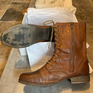 Steve Madden, Troopa Brown Lea Boots, Size 10